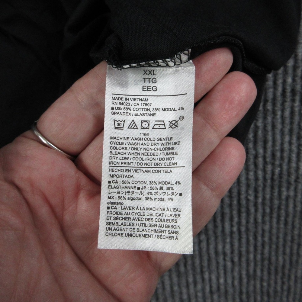 Banana Republic Shirt Womens XXL Black Crew Neck Basic Stretch Modal Cotton NWT - Picture 13 of 16